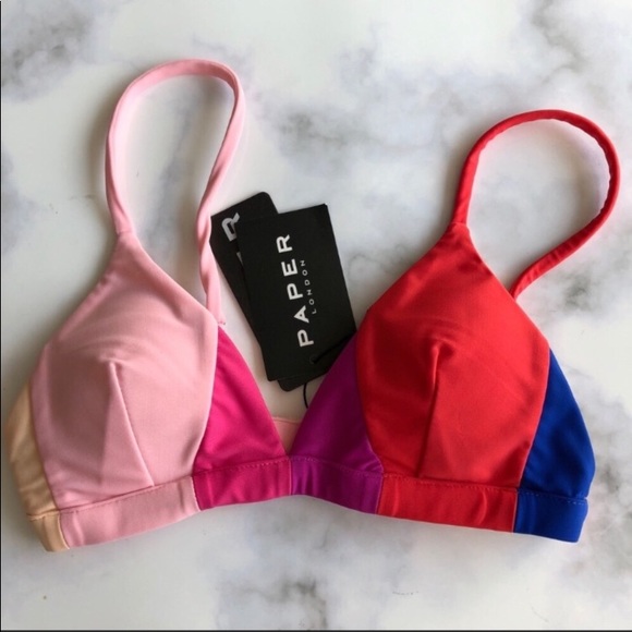 Paper London Rainbow Bikini Top - Picture 2 of 9